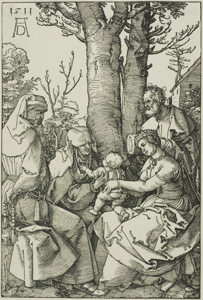 A Szent Család Joachimmal és Szent Annával alkotó: Albrecht Dürer