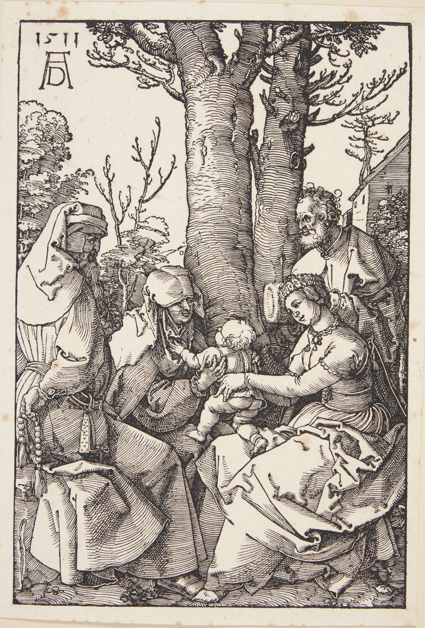 A Szent Család Joachimmal és Szent Annával alkotó: Albrecht Dürer