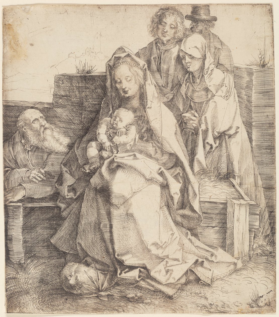 A Szent Család Szent Jánossal, Magdolnával és Nikodémusszal alkotó: Albrecht Dürer