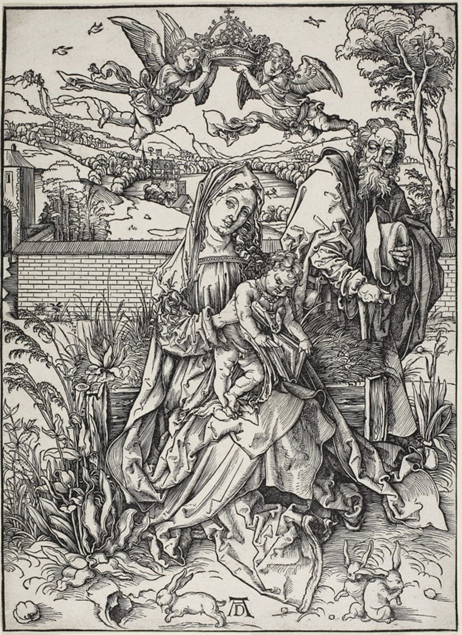 A Szent Család három nyúllal alkotó: Albrecht Dürer