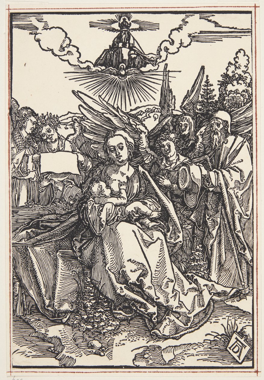 A Szent Család öt angyallal alkotó: Albrecht Dürer