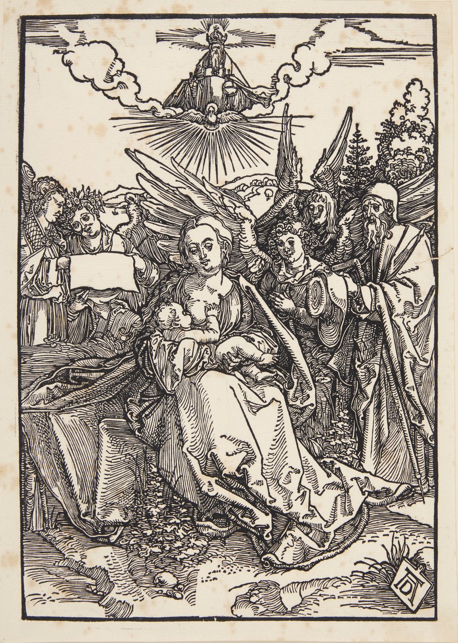 A Szent Család öt angyallal alkotó: Albrecht Dürer
