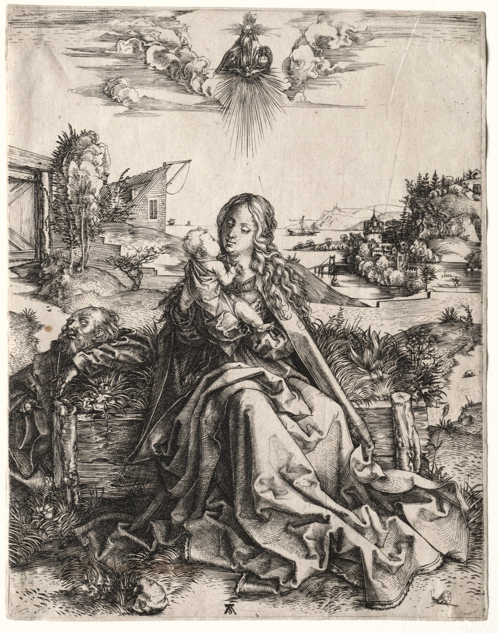A Szent Család a pillangóval alkotó: Albrecht Dürer