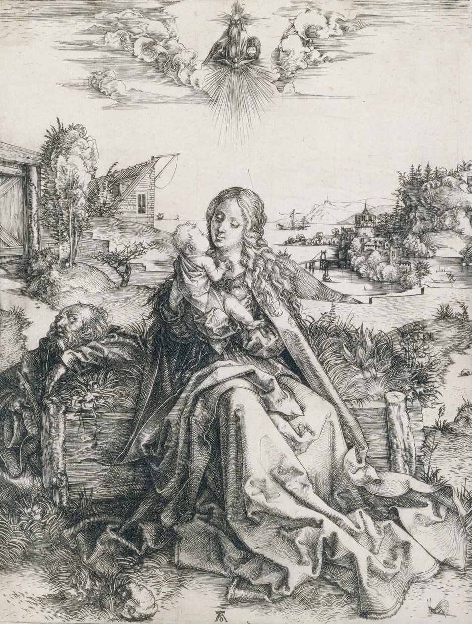 A Szent Család a szitakötővel alkotó: Albrecht Dürer