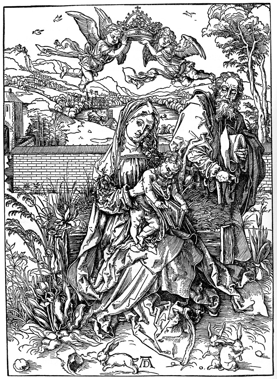 A Szent Család a három nyúllal, 1497, 1936 alkotó: Albrecht Dürer