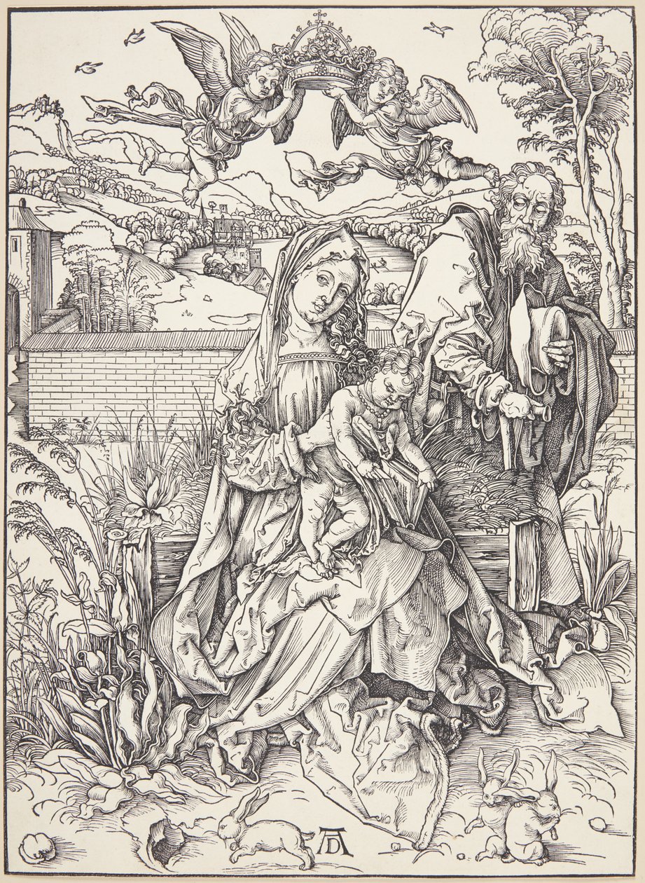 A Szent Család három nyúllal alkotó: Albrecht Dürer