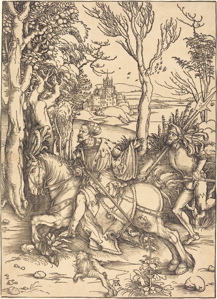 A lovag lóháton és a Lansquenet alkotó: Albrecht Dürer