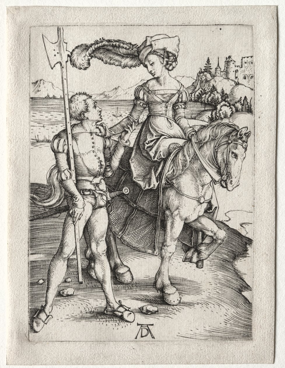 A Lady Riding és a Landsknecht alkotó: Albrecht Dürer