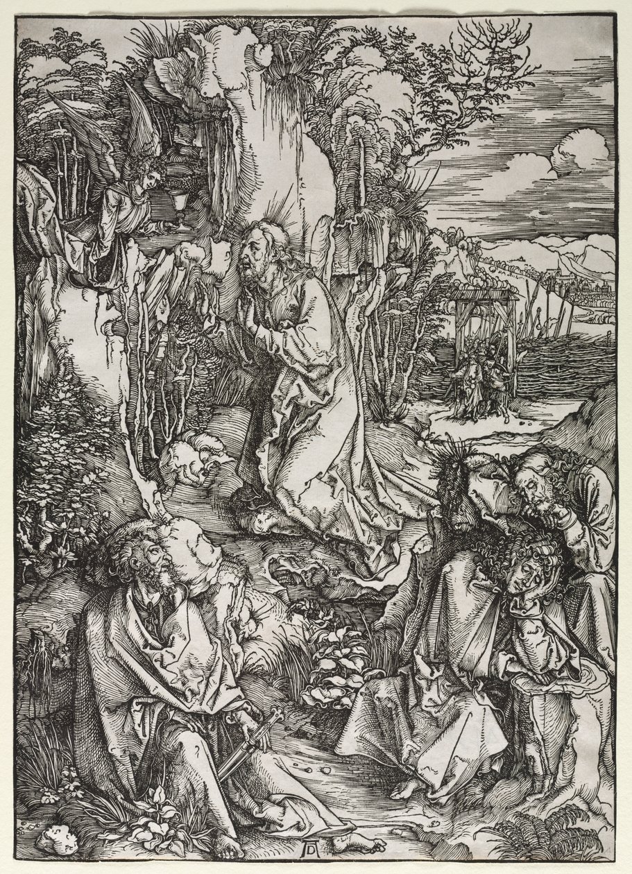 A nagy szenvedés: Krisztus az Olajfák hegyén, c. 1497-1500. alkotó: Albrecht Dürer