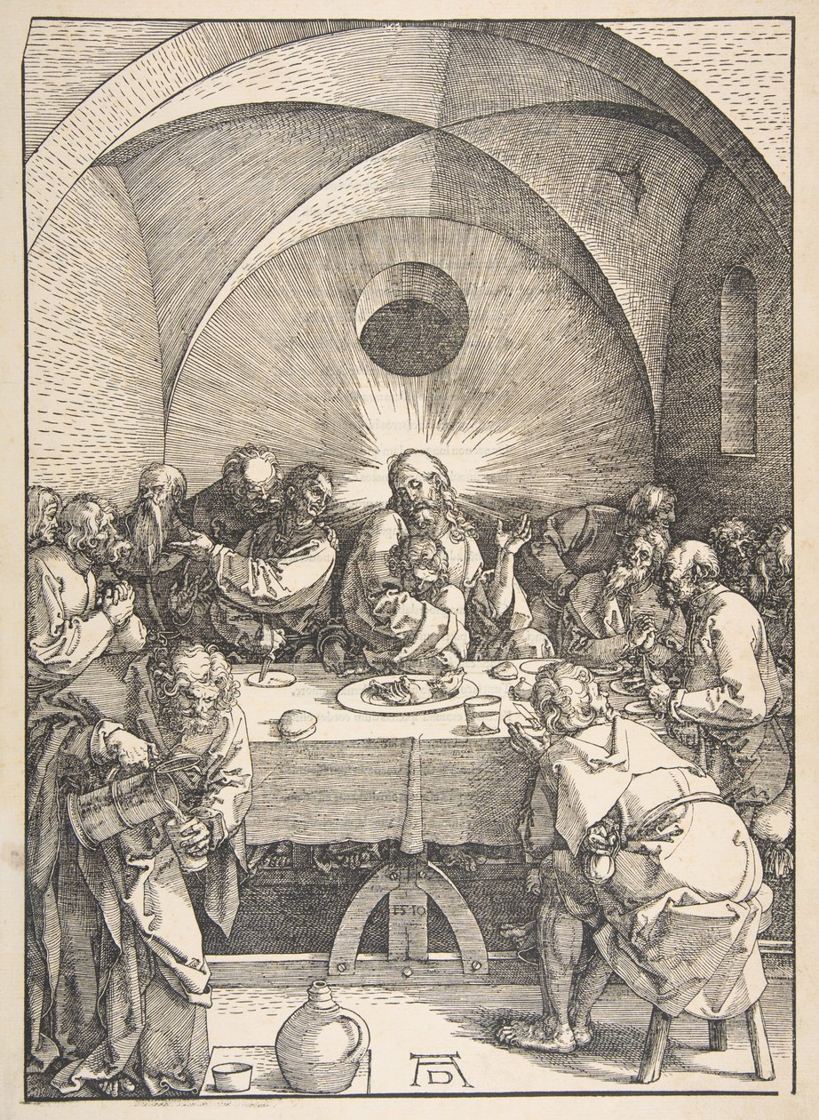 Az utolsó vacsora, „A nagy passió” című műből alkotó: Albrecht Dürer