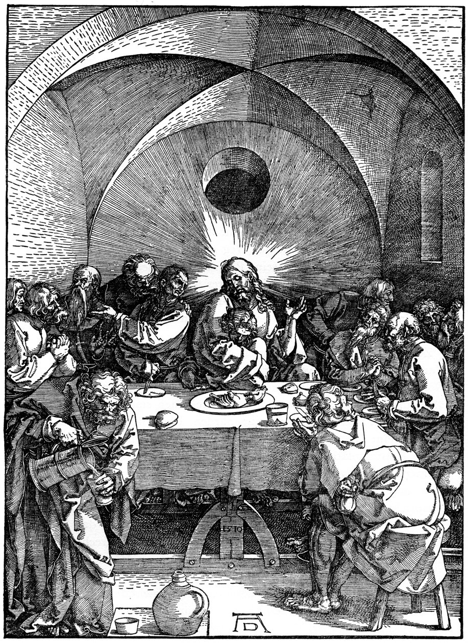 Az utolsó vacsora a Nagy Passió sorozatból, c1510, 1936 alkotó: Albrecht Dürer