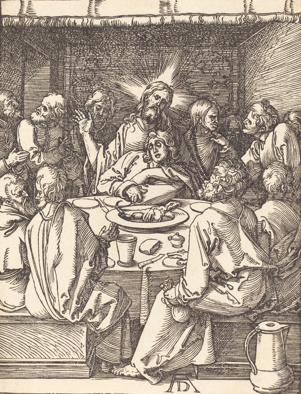 Az utolsó vacsora, valószínűleg c. 15091510. alkotó: Albrecht Dürer