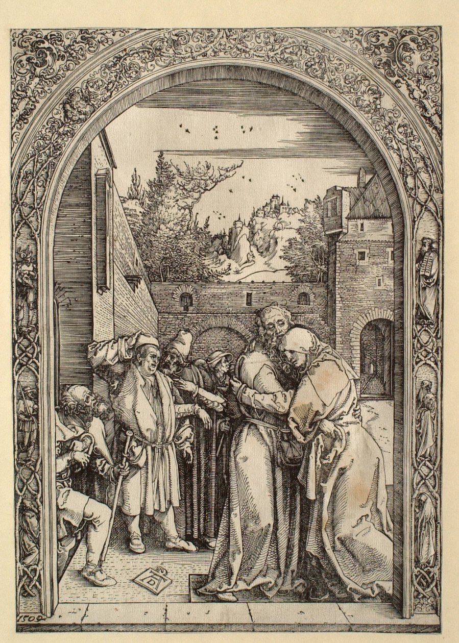 A Szűz élete: Joachim és Anna az Aranykapunál alkotó: Albrecht Dürer