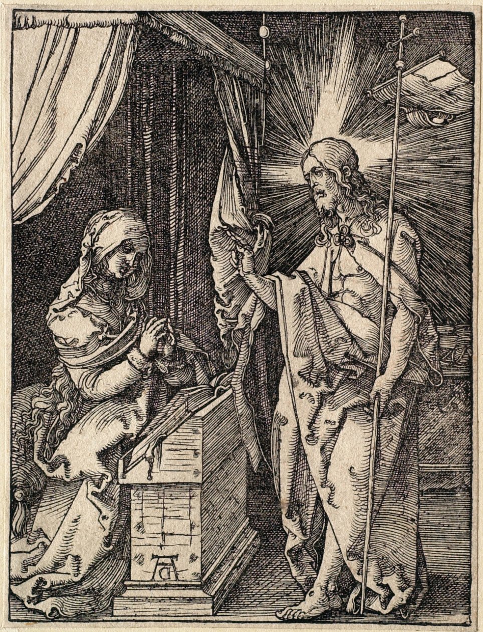 A kis passió: Krisztus megjelenik anyjának alkotó: Albrecht Dürer