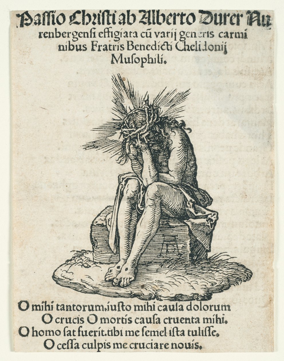 A kis passió: Az ülő Fájdalmas Krisztus alkotó: Albrecht Dürer