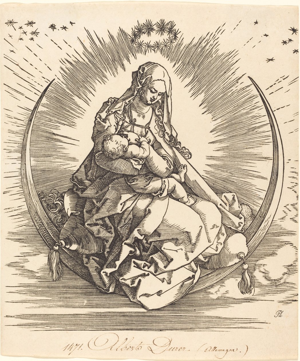 Madonna a félholdon alkotó: Albrecht Dürer