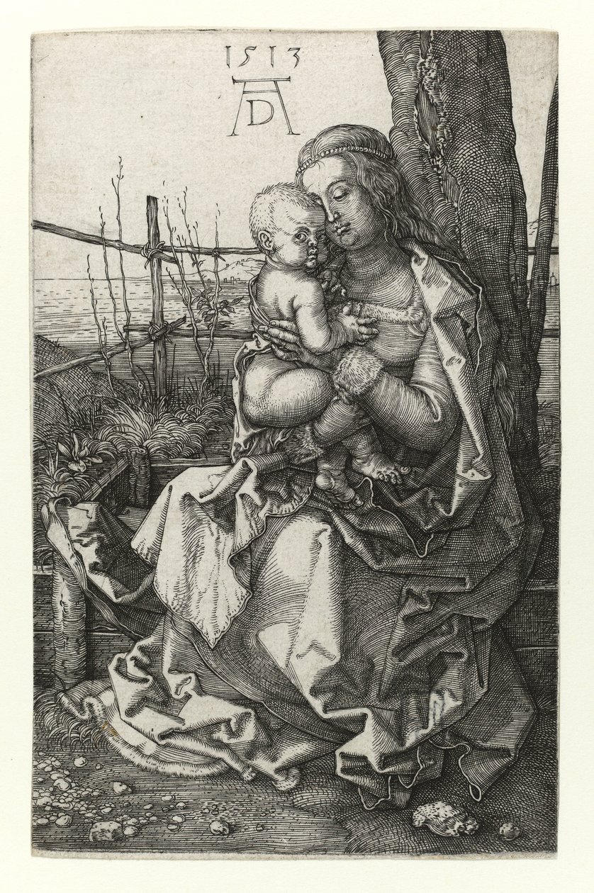 A fa mellett ülő Madonna, 1513 alkotó: Albrecht Dürer