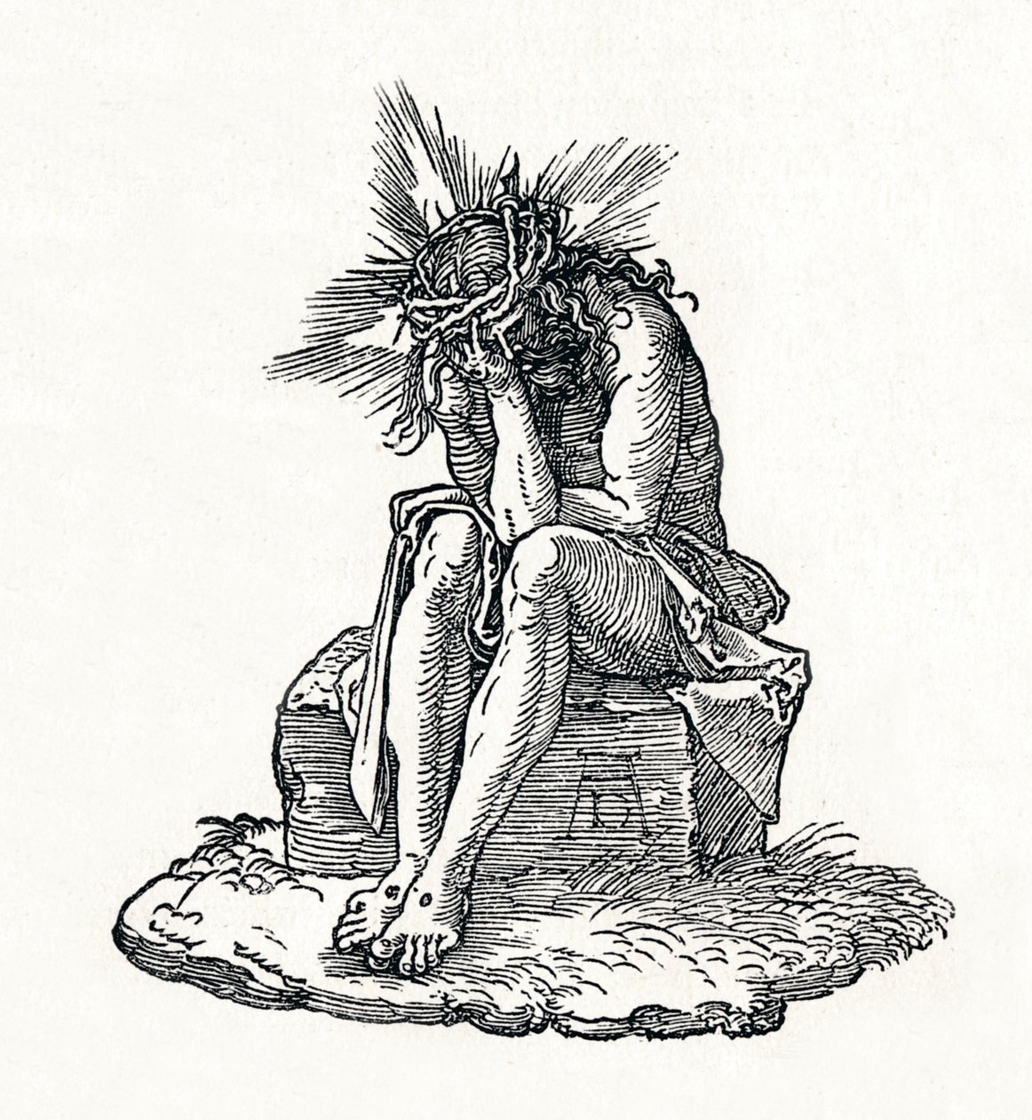 A bánat embere. Címlap a Kis Passióhoz., c1511, 1906 alkotó: Albrecht Dürer