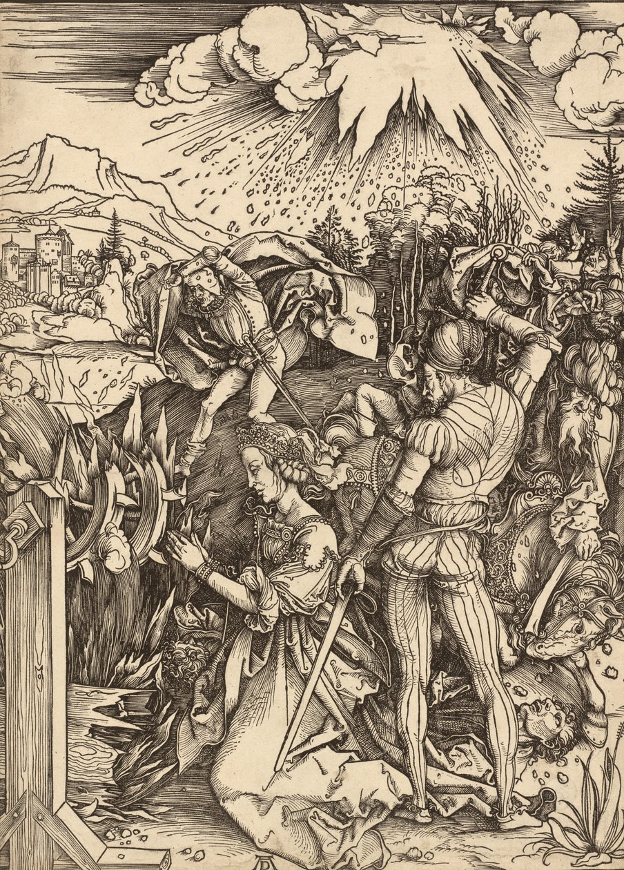 Szent Katalin vértanúsága, c. 14971499. alkotó: Albrecht Dürer