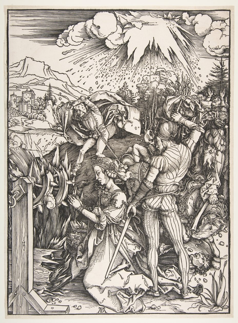 Alexandriai Szent Katalin mártíromsága.n.d. alkotó: Albrecht Dürer
