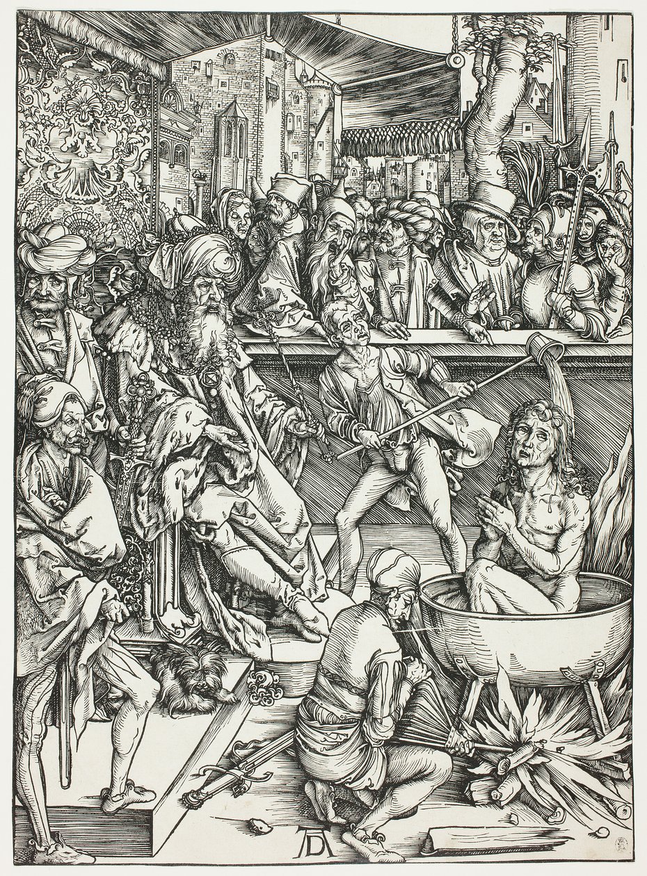 Szent János vértanúsága az Apokalipszisből alkotó: Albrecht Dürer