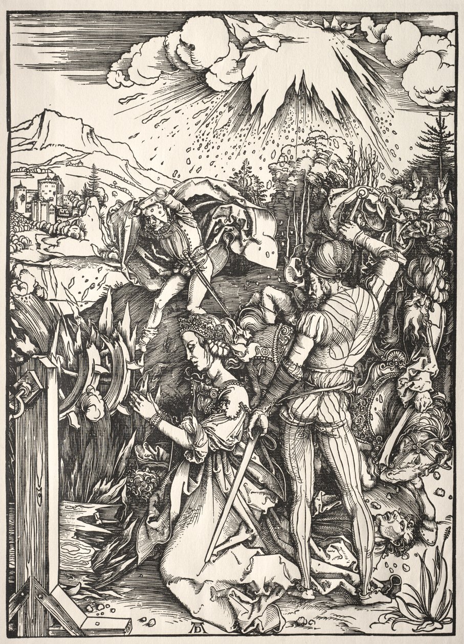 Szent Katalin vértanúsága. alkotó: Albrecht Dürer