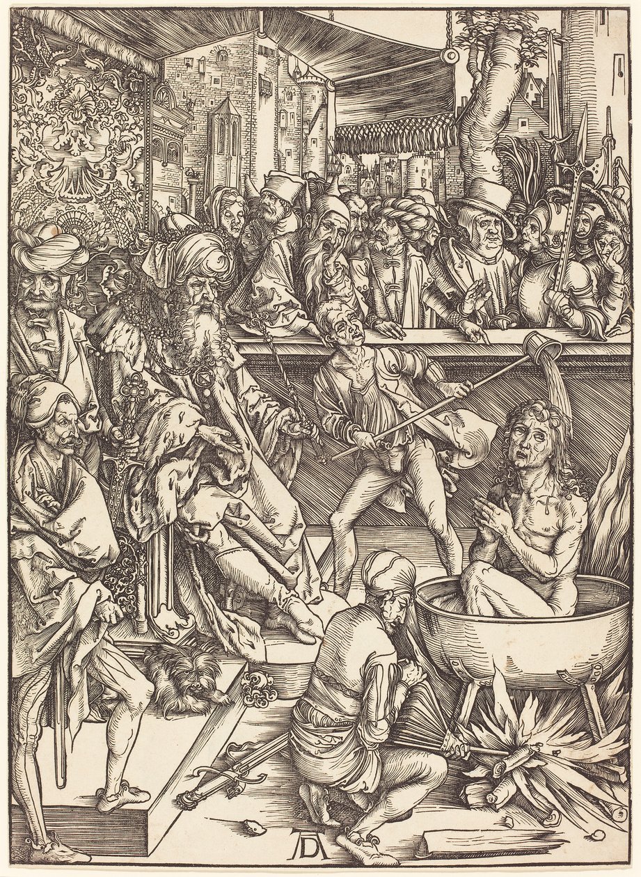 Evangélista Szent János mártíromsága alkotó: Albrecht Dürer