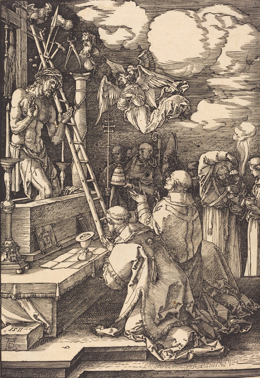 Szent Gergely miséje, 1511. alkotó: Albrecht Dürer