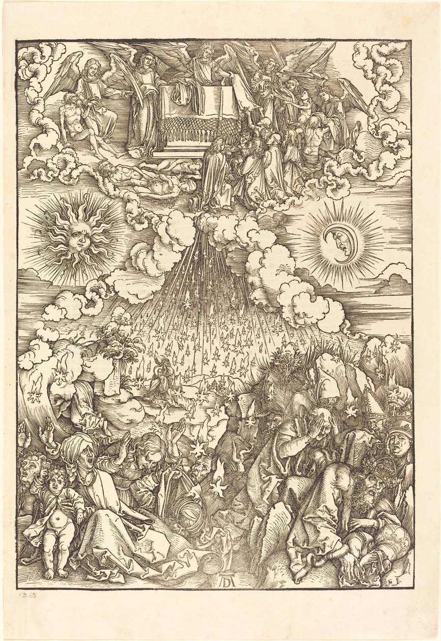 Az ötödik és hatodik pecsét felnyitása alkotó: Albrecht Dürer