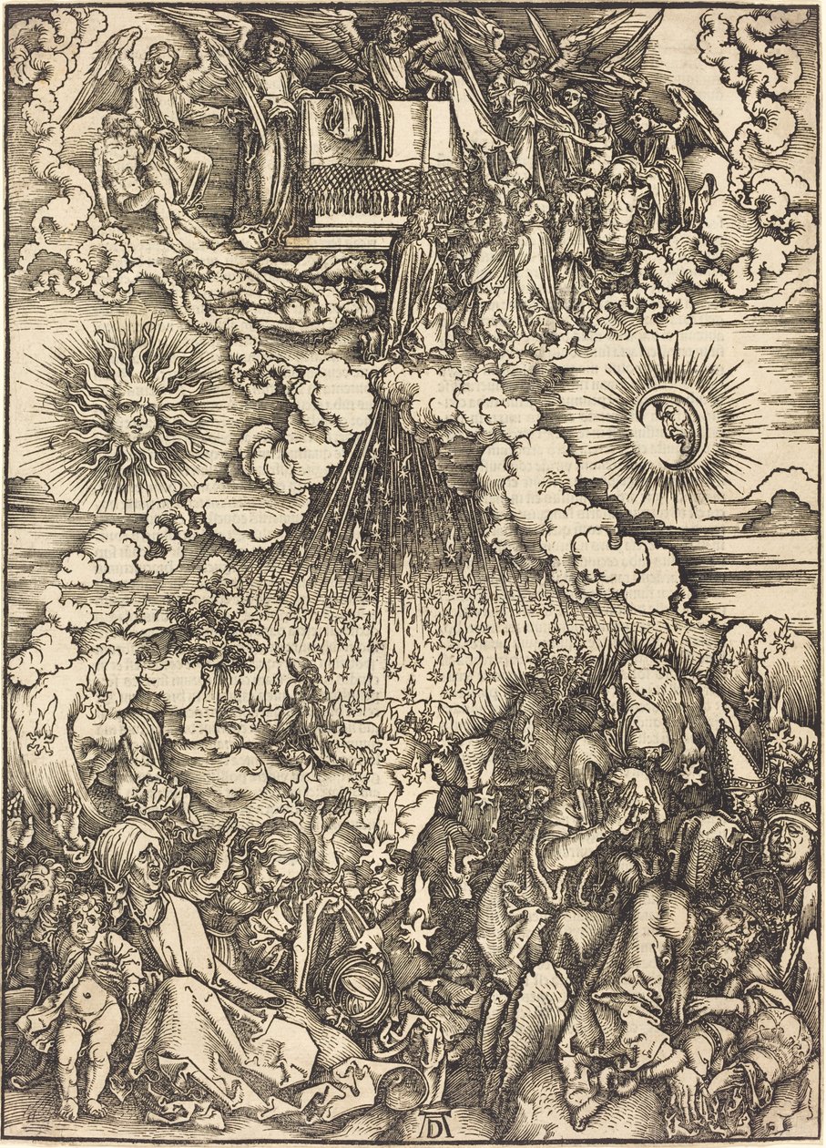 Az ötödik és hatodik pecsét felnyitása alkotó: Albrecht Dürer