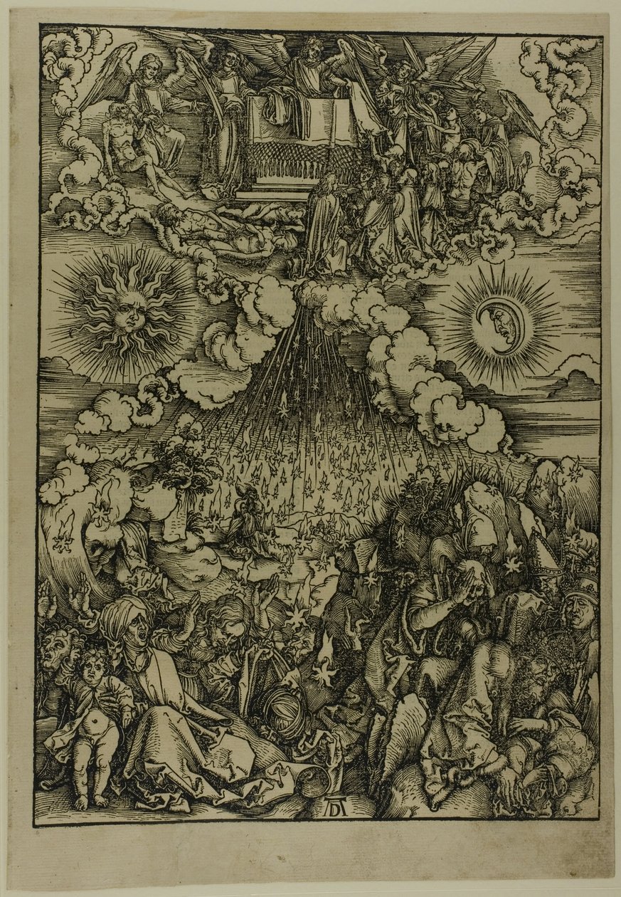 Az ötödik és hatodik pecsét felnyitása az Apokalipszisből alkotó: Albrecht Dürer