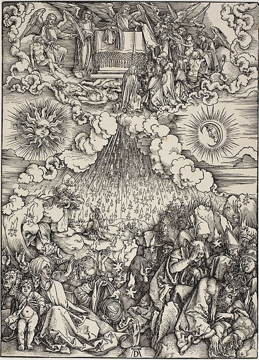 Az ötödik és hatodik pecsét felnyitása az Apokalipszisből alkotó: Albrecht Dürer