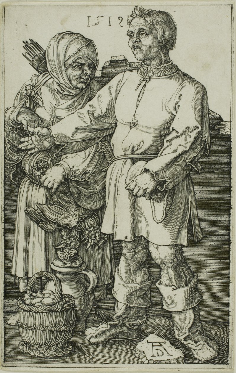 A paraszt és felesége a piacon alkotó: Albrecht Dürer