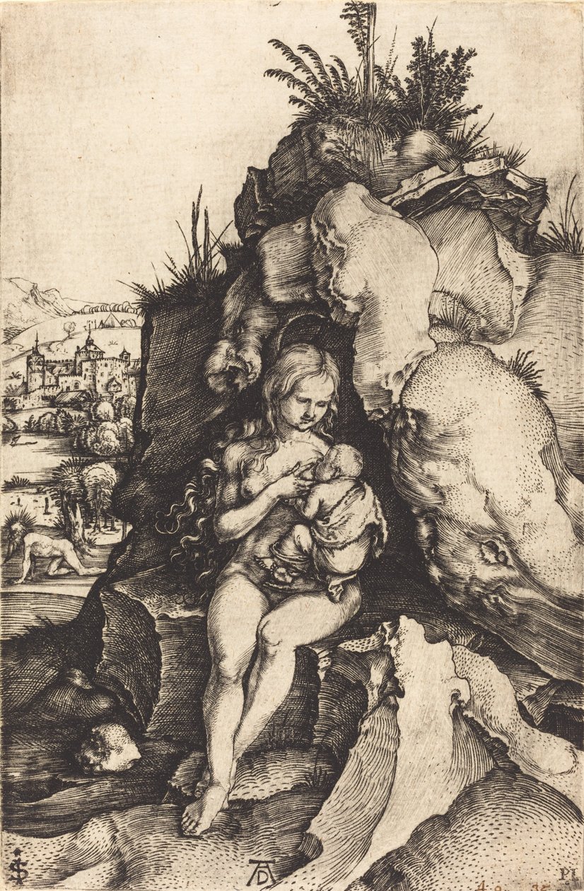 Aranyszájú Szent János bűnbánata c. 1497. alkotó: Albrecht Dürer