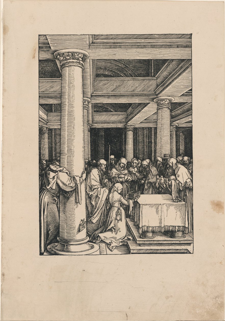 Krisztus bemutatása a templomban, a Szűz életéből alkotó: Albrecht Dürer