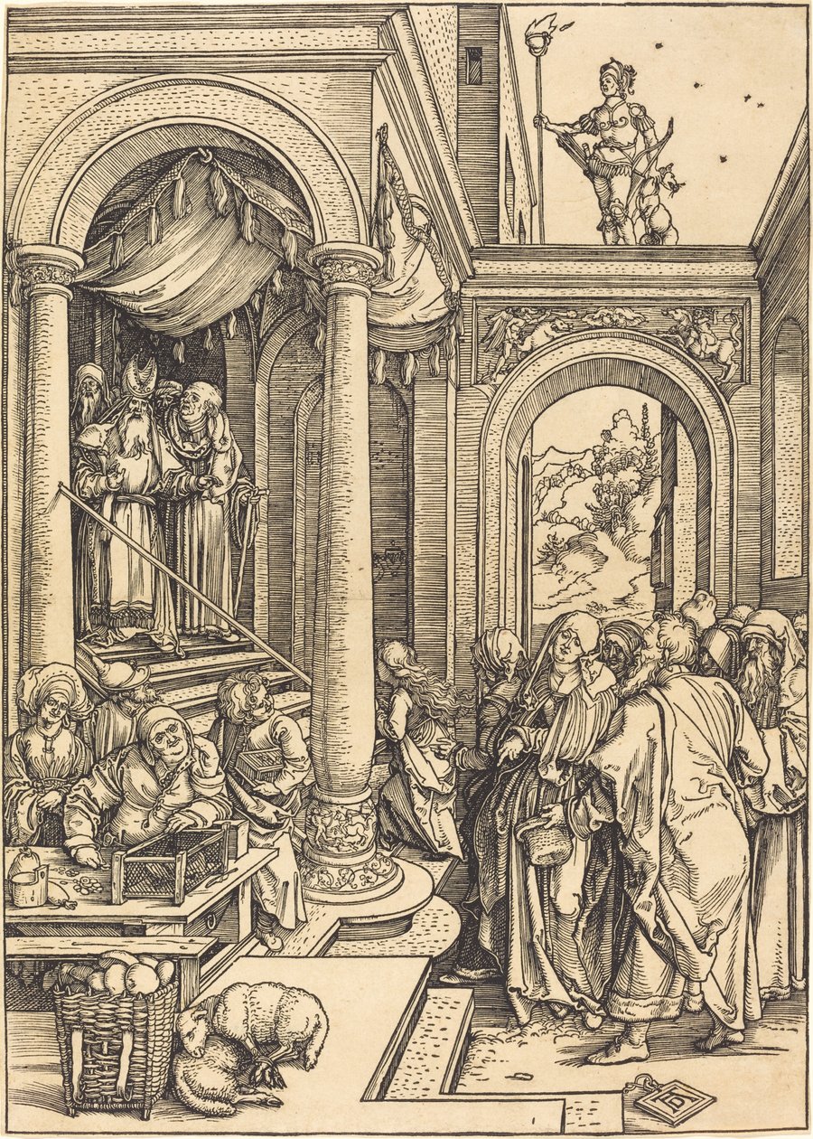A Szűz bemutatása a templomban alkotó: Albrecht Dürer