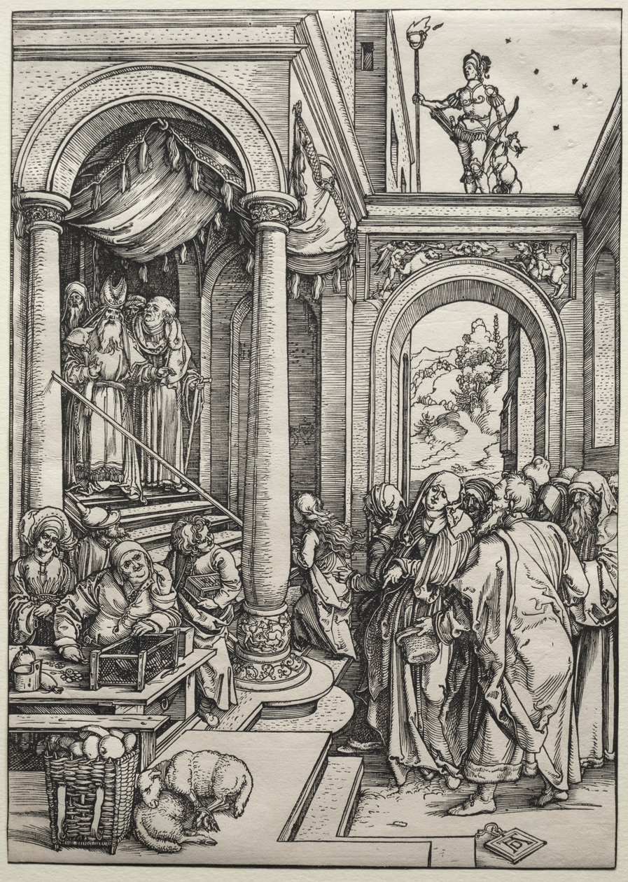 A Szűz bemutatása a templomban alkotó: Albrecht Dürer