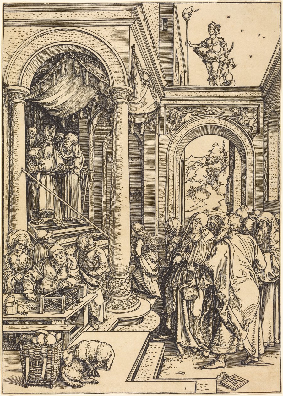 Szűz Mária bemutatása a templomban alkotó: Albrecht Dürer