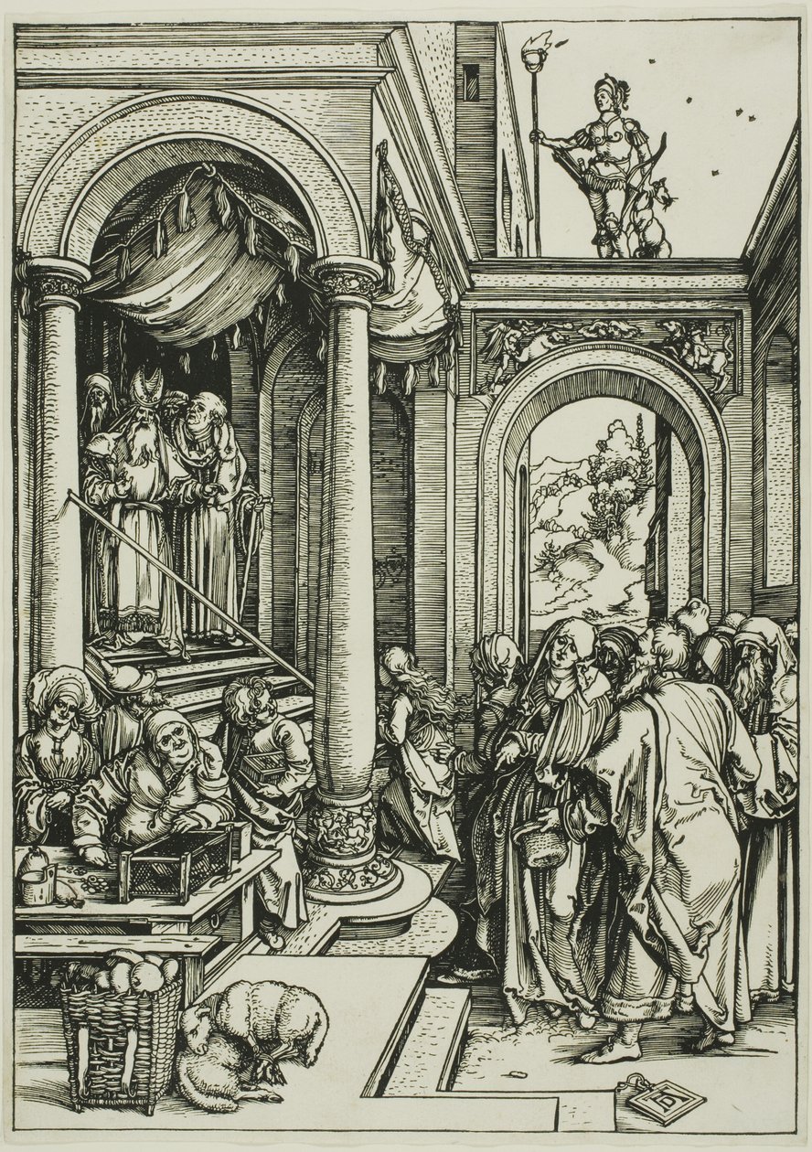 A Szűz bemutatása a templomban, A Szűz életéből alkotó: Albrecht Dürer