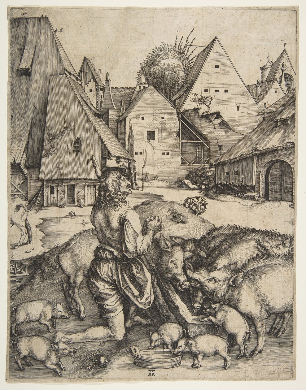 A tékozló fiú, kb. 1496. alkotó: Albrecht Dürer