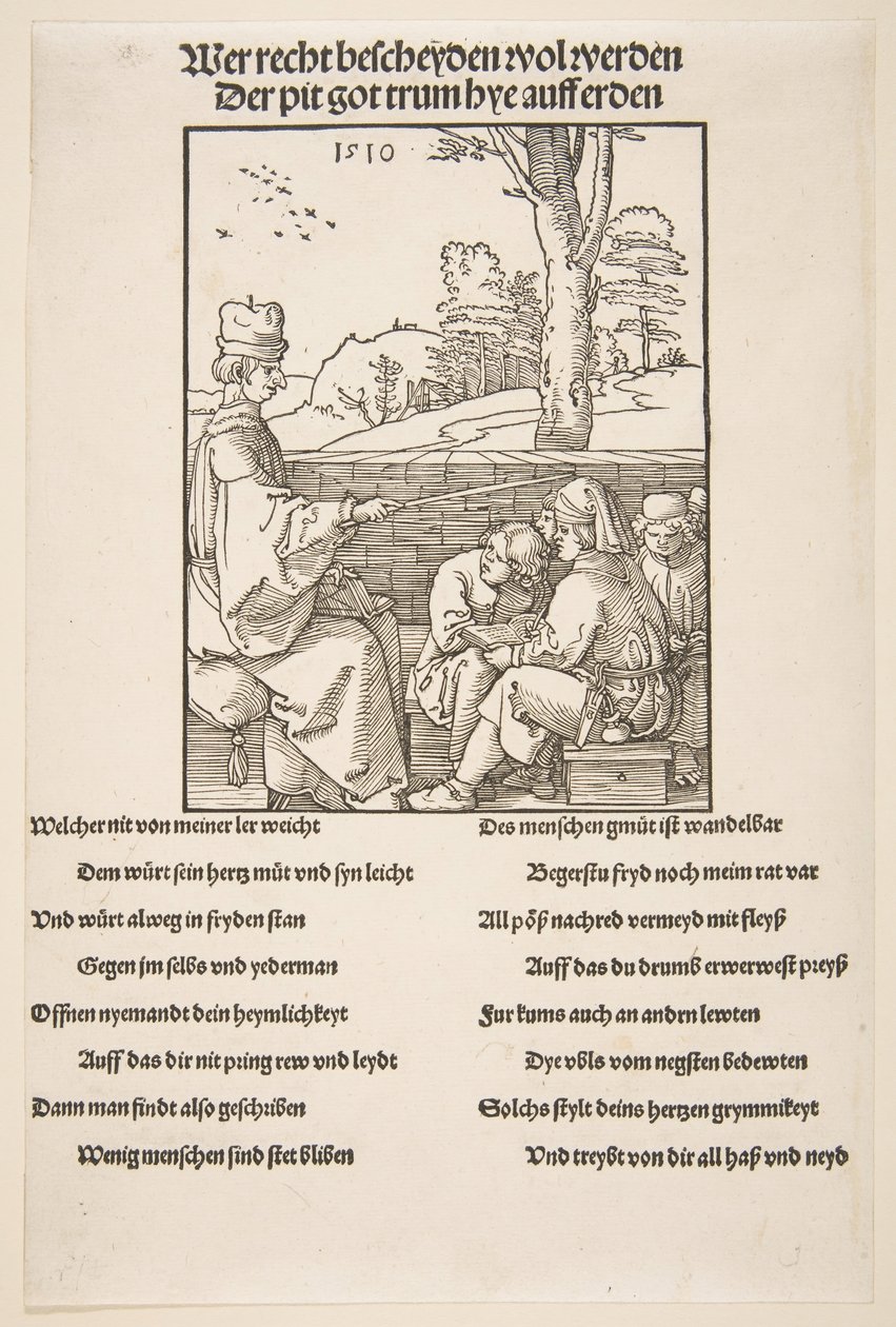 Az Iskolamester.n.d. alkotó: Albrecht Dürer