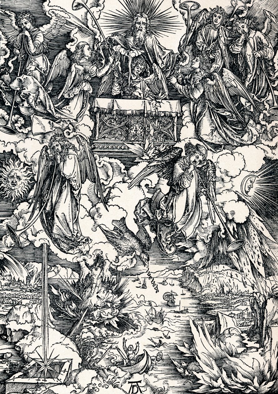 A hét trombitát az angyaloknak adják, 1498 1906. alkotó: Albrecht Dürer