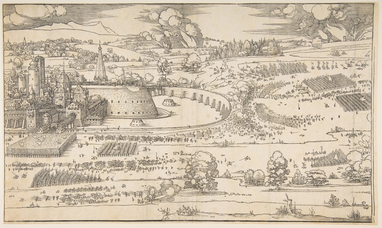 Egy erőd ostroma.n.d. alkotó: Albrecht Dürer
