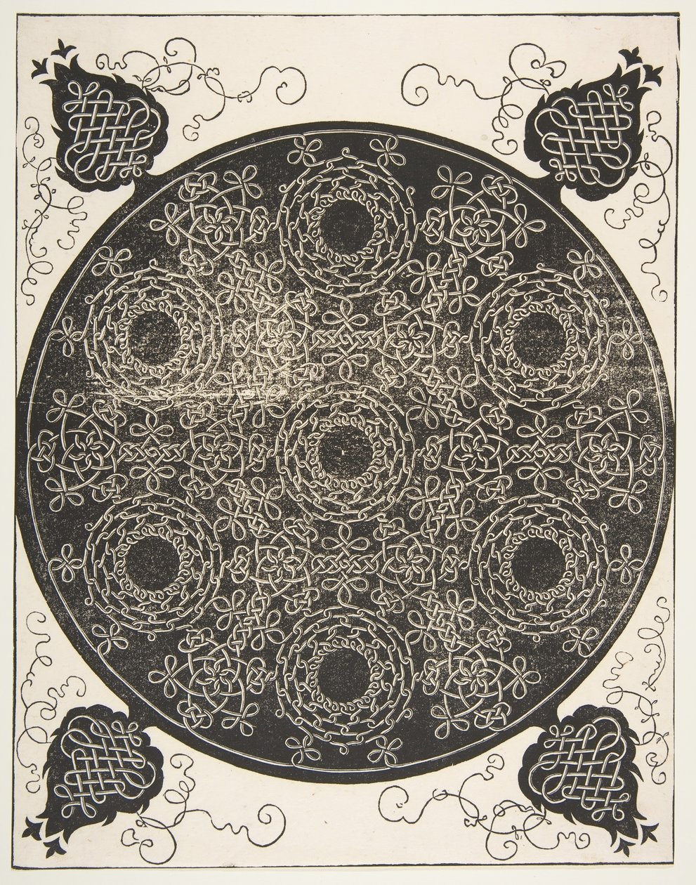 A hatodik csomó. Átlapolt kerek hét koszorúval, 1521 előtt. alkotó: Albrecht Dürer