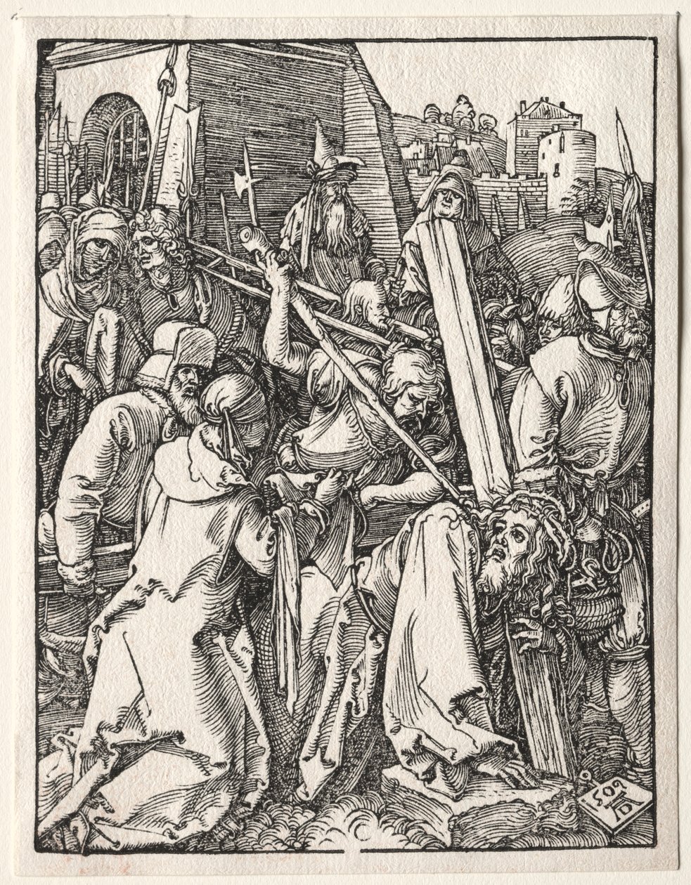 A kis passió: keresztet hordozó Krisztus, 1509. alkotó: Albrecht Dürer