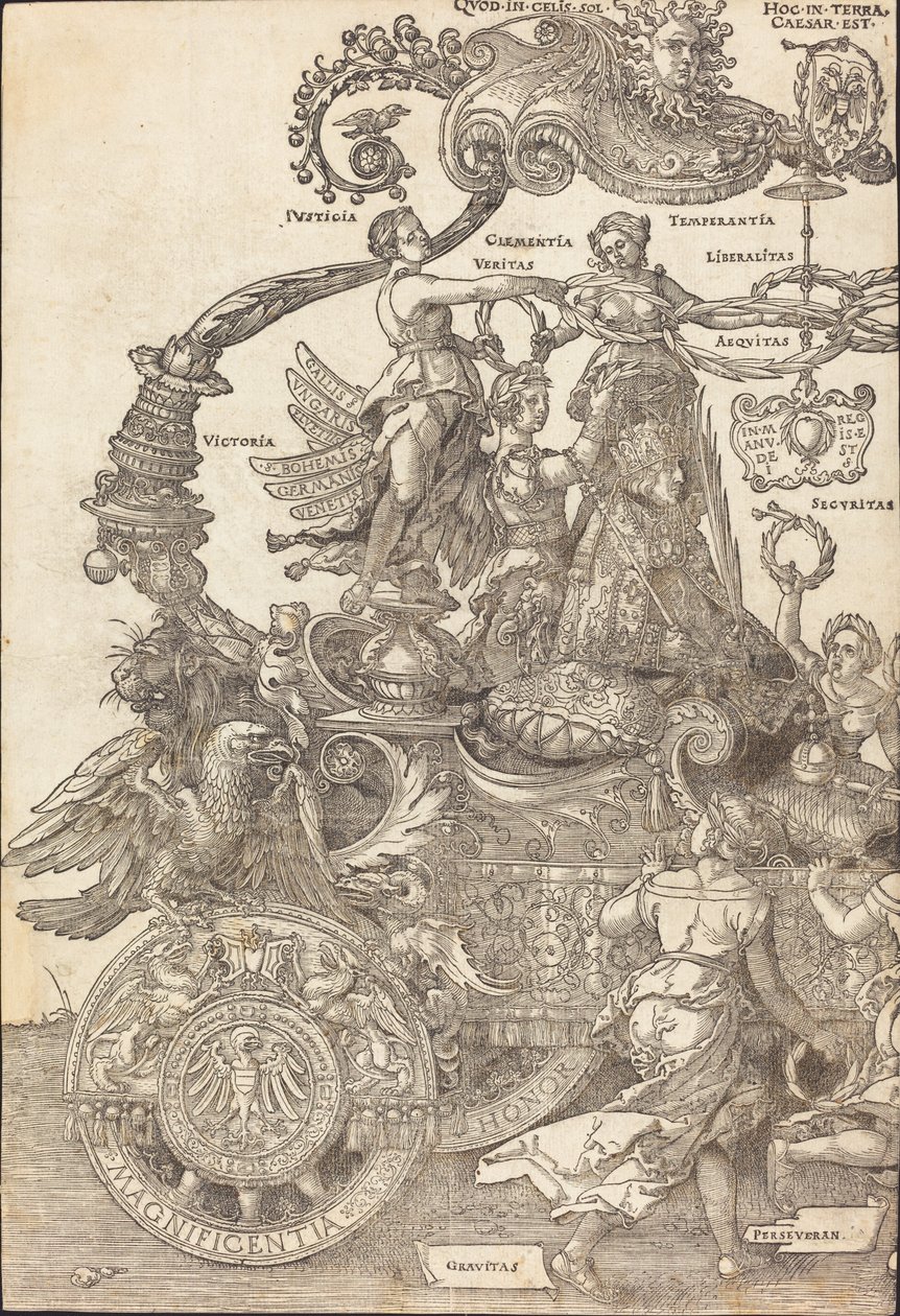 Maximilian I diadalszekere (A nagy diadalkocsi) [8/1. tábla] alkotó: Albrecht Dürer