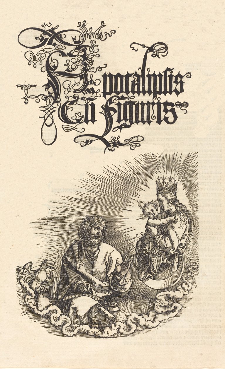 Szent Jánosnak megjelenő Szűzanya, 15101511. alkotó: Albrecht Dürer