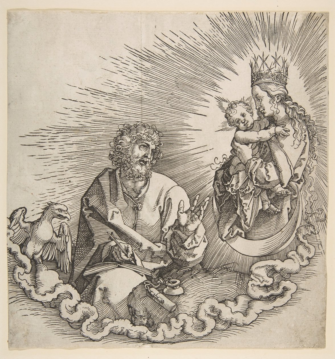 A Szent Jánosnak megjelenő Szűz, Az Apokalipszis előképe, 1511. alkotó: Albrecht Dürer