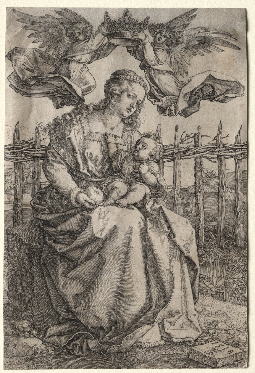 A két angyal által megkoronázott Szűz alkotó: Albrecht Dürer