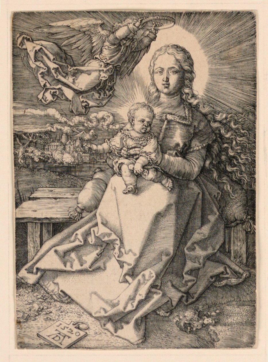 Az angyal által megkoronázott Szűz alkotó: Albrecht Dürer